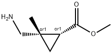 Cyclopropanecarboxylic acid, 2-(aminomethyl)-2-methyl-, methyl ester, cis- 结构式