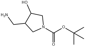 N-Boc-3-氨甲基-4-羟基吡咯烷 结构式