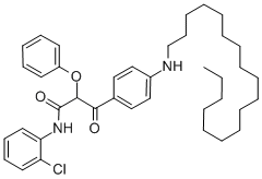 ALPHA-(4-OCTADECANYLAMINO)-BENZOYL-ALPHA-PHENOXY-N-(2-CHLORPHENYL)-ACETAMIDE 结构式