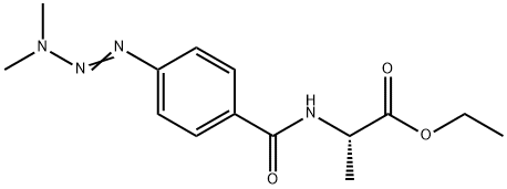 DL-N-(p-(3,3-Dimethyltriazeno)benzoyl)alanine ethyl ester 结构式