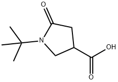 1-叔丁基-5-氧代吡咯烷-3-羧酸 结构式