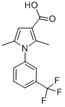 2,5-DIMETHYL-1-[3-(TRIFLUOROMETHYL)PHENYL]-1H-PYRROLE-3-CARBOXYLIC ACID 结构式