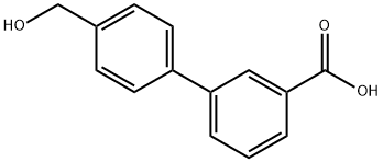 4-(HYDROXYMETHYL)BIPHENYL-3-CARBOXYLIC ACID 结构式