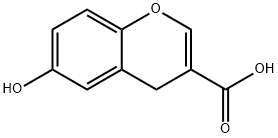 6-HYDROXY-4H-CHROMENE-3-CARBOXYLIC ACID 结构式