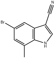 1H-Indole-3-carbonitrile, 5-bromo-7-methyl- 结构式