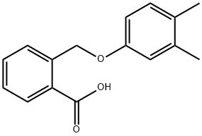 2-((3,4-二甲基苯氧基)甲基)苯甲酸 结构式