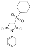 N-Phenyl-3-(cyclohexylsulfonyl)pyrrolidine-2,5-dione 结构式