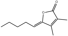 (5Z)-3,4-二甲基-5-戊亚基-2(5H)-呋喃酮 结构式