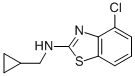 4-CHLORO-N-(CYCLOPROPYLMETHYL)BENZO[D]THIAZOL-2-AMINE 结构式