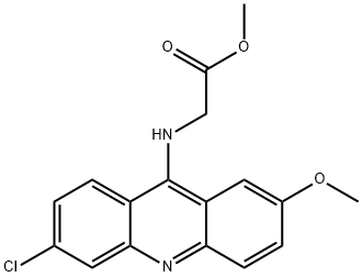 methyl 2-[(6-chloro-2-methoxy-acridin-9-yl)amino]acetate 结构式