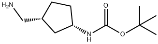 1-BOC-氨基-3-氨甲基环戊烷 结构式