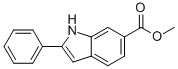 1H-INDOLE-6-CARBOXYLIC ACID, 2-PHENYL-, METHYL ESTER 结构式