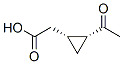 Cyclopropaneacetic acid, 2-acetyl-, (1R,2R)- (9CI) 结构式