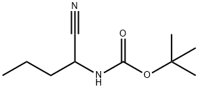 (1-氰基丁基)氨基甲酸叔丁酯 结构式