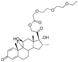 9-fluoro-11beta,17-dihydroxy-16alpha-methyl-3,20-dioxopregna-1,4-dien-21-yl 2-[2-(2-ethoxyethoxy)ethoxy]acetate 结构式