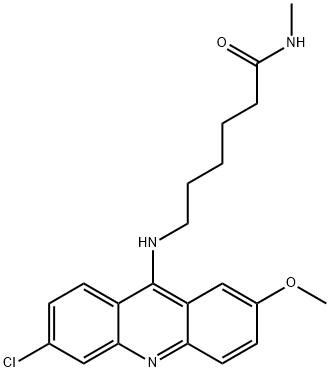 6-[(6-chloro-2-methoxy-acridin-9-yl)amino]-N-methyl-hexanamide 结构式