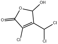 3-氯-4(二氯甲基)5-羟基-2(5H)-呋喃酮  结构式