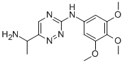 6-((1S)-1-氨基乙基)-N-(3,4,5-三甲氧基苯基)-1,2,4-三嗪-3-甲胺 结构式