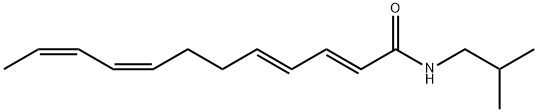 DODECA-2,4,8,10-TETRAENOIC ACID ISOBUTYLAMIDE 结构式