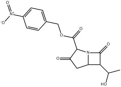 6-(1-羟乙基)-3,7-二氧代-1-氮杂双环[3.2.0]庚烷-2-甲酸 (4-硝基苯基)甲基酯 结构式