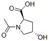 D-Proline, 1-acetyl-4-hydroxy-, trans- (9CI) 结构式