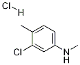 3-CHLORO-N,4-DIMETHYLANILINE, HCL 结构式