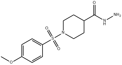 1-(4-甲氧苯基)磺酰基-4-哌啶卡巴肼 结构式