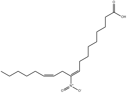 (9E,12Z)-10-Nitrooctadecadienoic acid 结构式