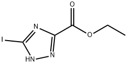 5-碘-1H-1,2,4-三氮唑-3-羧酸乙酯 结构式