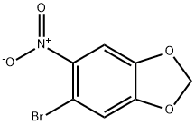 5-溴-6-硝基-1,2-亚甲二氧基苯 结构式