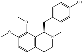 4-[[(1R)-1,2,3,4-Tetrahydro-7,8-dimethoxy-2-methylisoquinolin-1-yl]methyl]phenol 结构式