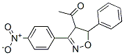 1-[4,5-Dihydro-3-(4-nitrophenyl)-5-phenylisoxazol-4-yl]ethanone 结构式