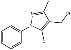 5-氯-4-(氯甲基)-3-甲基-1-苯基-1H-吡唑 结构式