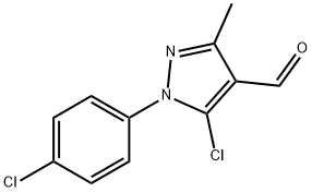 5-CHLORO-1-(4-CHLOROPHENYL)-3-METHYL-1H-PYRAZOLE-4-CARBOXALDEHYDE 结构式