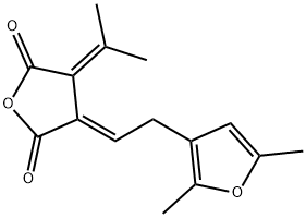 3-[(E)-2-(2,5-Dimethylfuran-3-yl)ethylidene]dihydro-4-(1-methylethylidene)-2,5-furandione 结构式