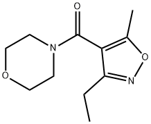 Morpholine, 4-[(3-ethyl-5-methyl-4-isoxazolyl)carbonyl]- (9CI) 结构式