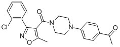 Ethanone, 1-[4-[4-[[3-(2-chlorophenyl)-5-methyl-4-isoxazolyl]carbonyl]-1-piperazinyl]phenyl]- 结构式
