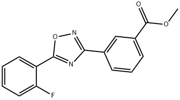 苯甲酸,3-[5-(2-氟苯基)-1,2,4-恶二唑-3-基]-,甲酯 结构式