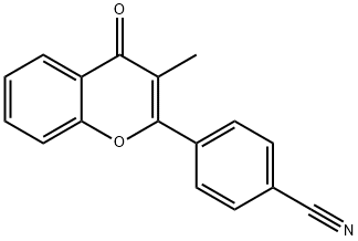 Benzonitrile, 4-(3-methyl-4-oxo-4H-1-benzopyran-2-yl)- (9CI) 结构式