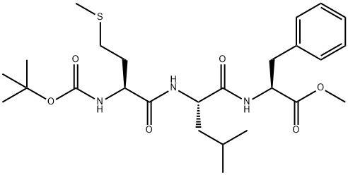 BOC-蛋氨酰-亮氨酰-苯丙氨酸甲酯 结构式