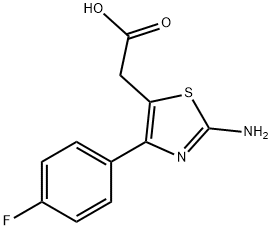 2-[2-氨基-4-(4-氟苯基)-1,3-噻唑-5-基]乙酸 结构式