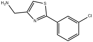 (2-(3-氯苯基)噻唑-4-基)甲胺 结构式