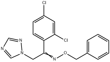 1-(2,4-dichlorophenyl)-2-(1H-1,2,4-triazol-1-yl)ethan-1-one O-(phenylmethyl)oxime 结构式