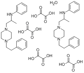 1-Piperazineethanamine, alpha-methyl-N-phenyl-4-(2-phenylethyl)-, etha nedioate, hydrate (2:4:1) 结构式