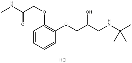 2-[2-[3-[(1,1-dimethylethyl)amino]-2-hydroxypropoxy]phenoxy]-N-methylacetamide monohydrochloride 结构式