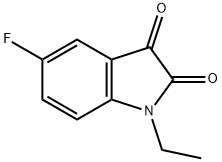 1-乙基-5-氟-1H-吲哚-2,3-二酮 结构式