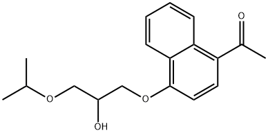 4-(2-Hydroxy-3-isopropoxypropoxy)-1-naphthalenylethanone 结构式