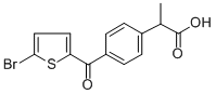 4-((5-Bromo-2-thienyl)carbonyl)-alpha-methylbenzeneacetic acid 结构式