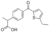 2-[4-(5-ethylthiophene-2-carbonyl)phenyl]propanoic acid 结构式