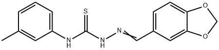 1,3-benzodioxole-5-carbaldehyde N-(3-methylphenyl)thiosemicarbazone 结构式